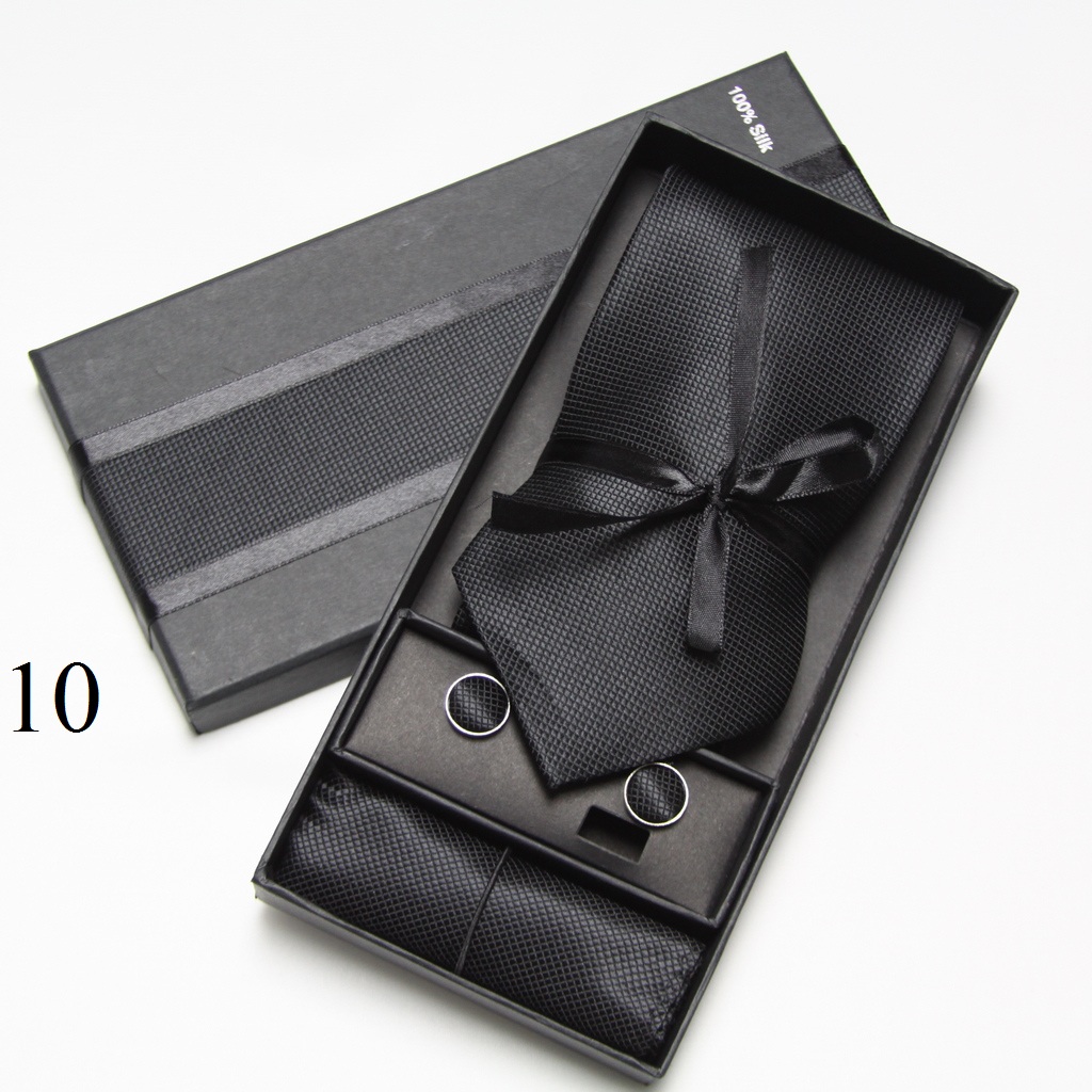 Neck Tie Set Box - Набор мужских модных аксессуаров: галстук, запонки