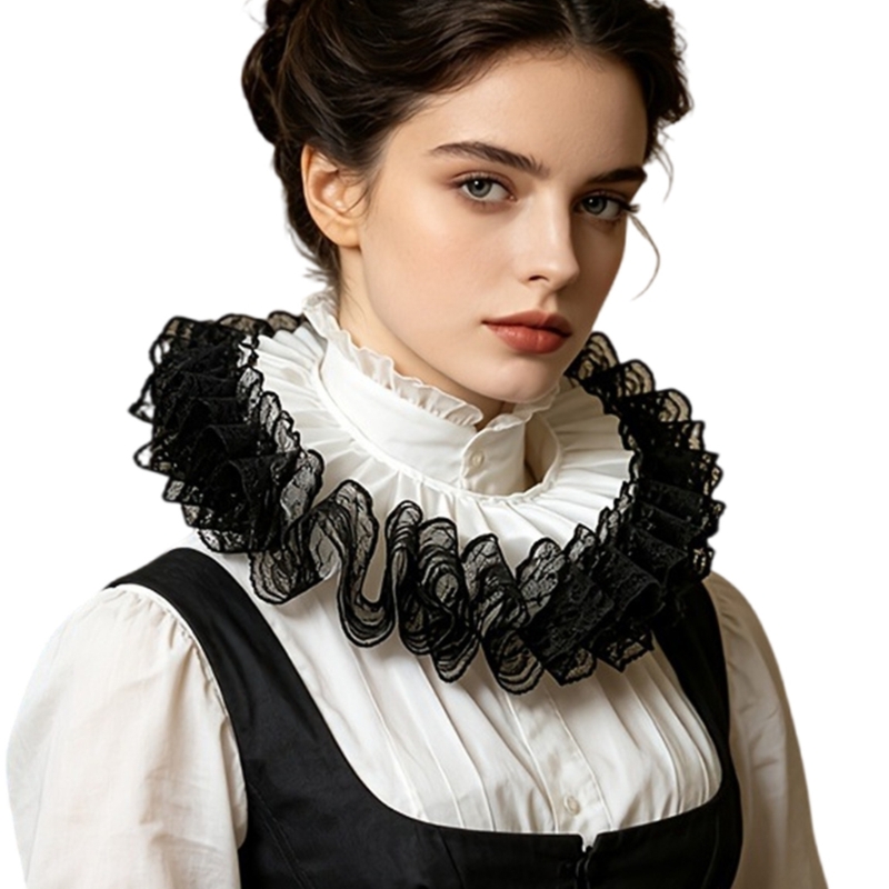 Men'S Victorian Accessories - Воротник с рюшами на шее Декоративный