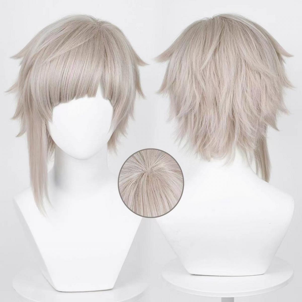 Men Accessories Silver - Мужской парик для косплея Накадзима Ацуши,