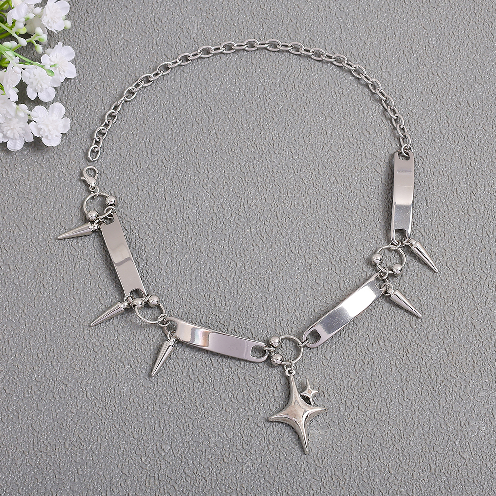 Men Accessories Silver - Ожерелье-чокер в стиле панк с серебряным