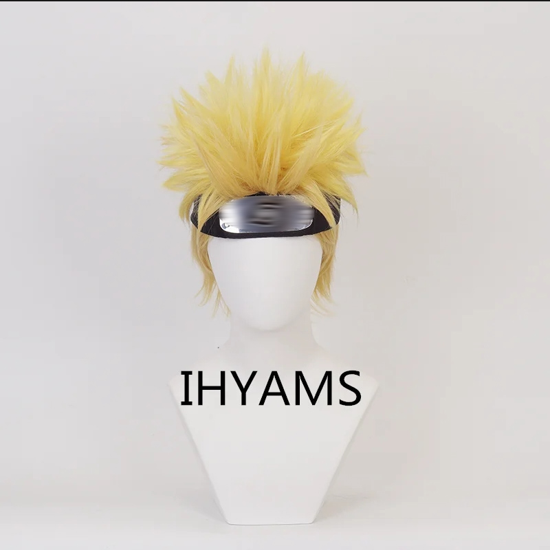 Men'S Yellow Accessories - Узумаки Косплей Парики 30 см Короткие