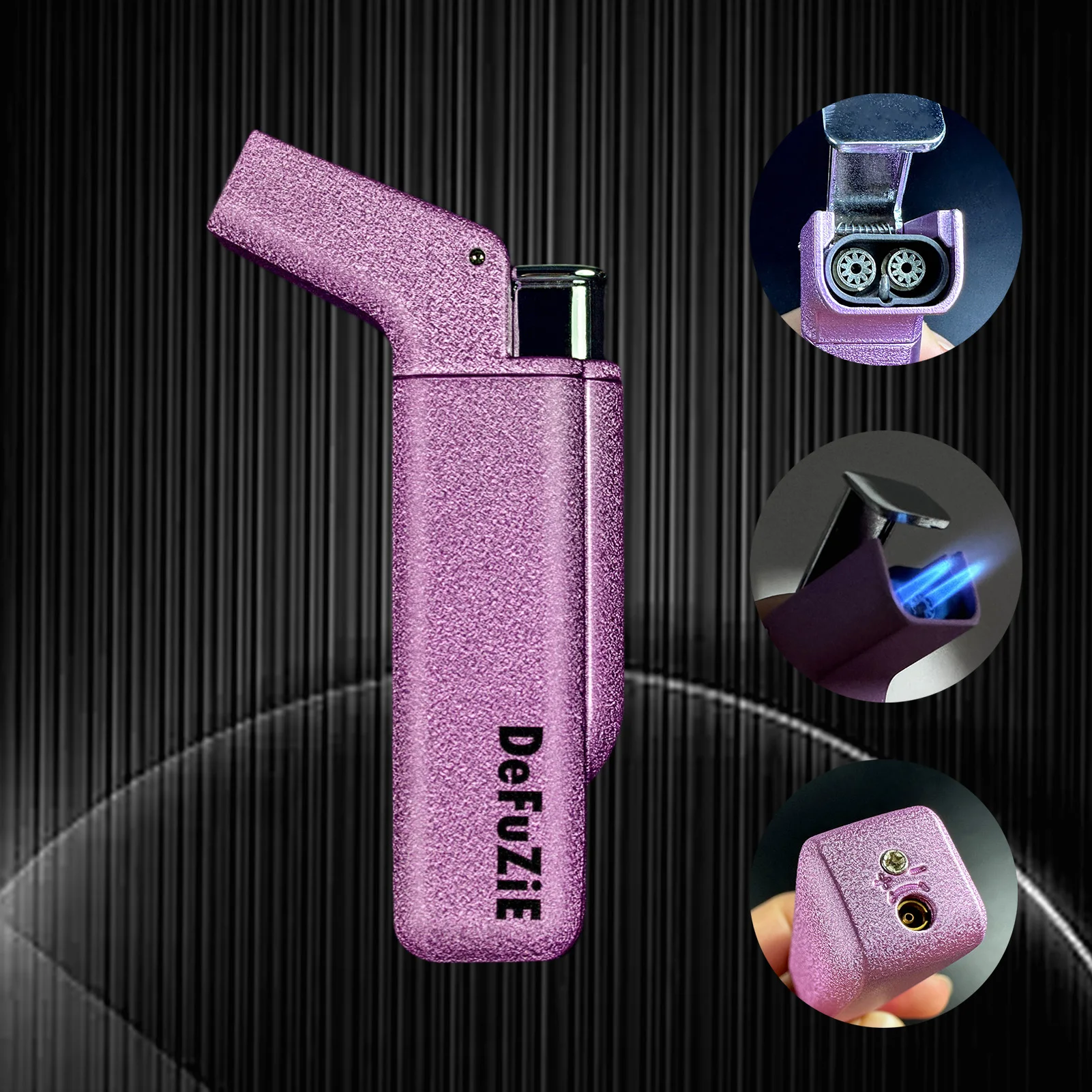 Men Accessories Pk - Зажигалка DefuZiE Torch, ветроустойчивая, с регулируемым