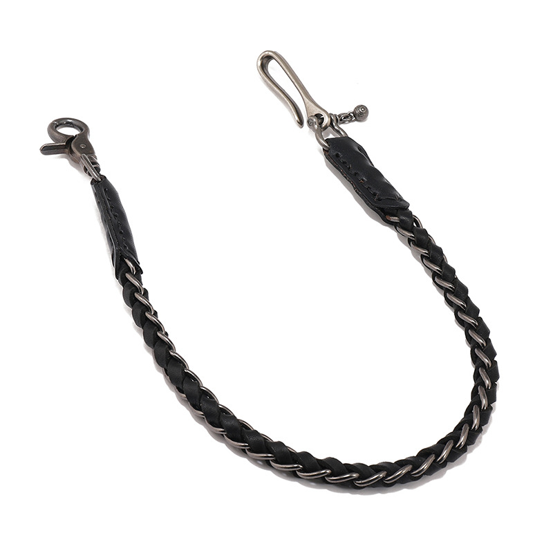 Men Accessories Pk - Мужской байкерский брелок из натуральной кожи