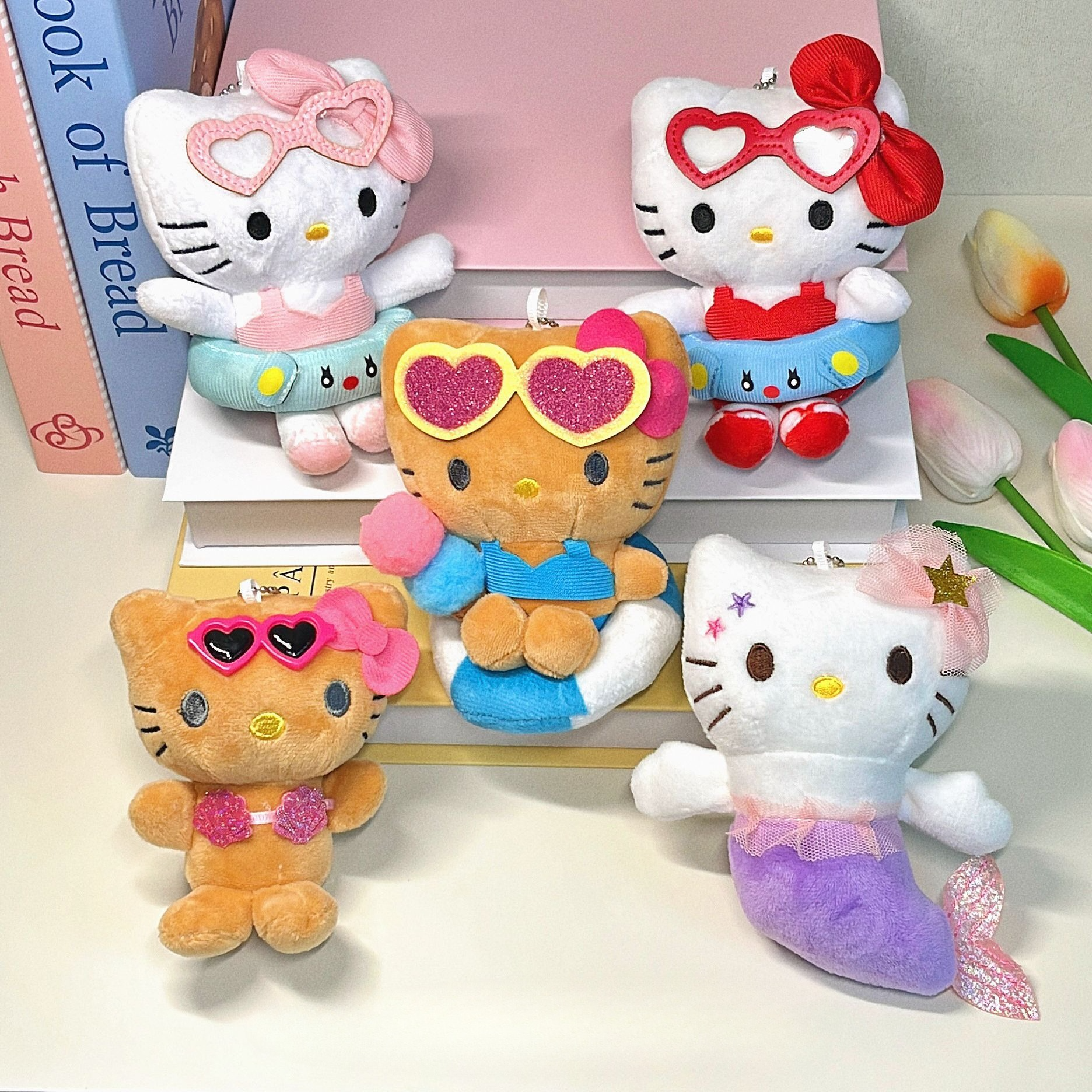 Men Keychain Accessories - Милый плюшевый брелок Hello Kitty KT