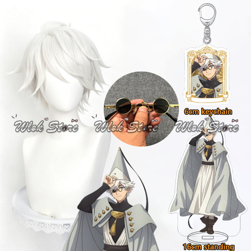 Men Accessories Silver - Аниме-парик для косплея: шляпа ведьмы, парик