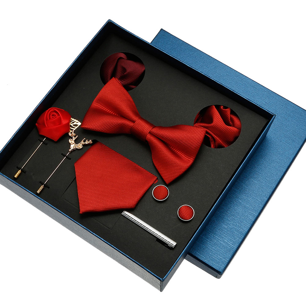 Neck Tie Set Box - Простой галстук набор для мужчин однотонный