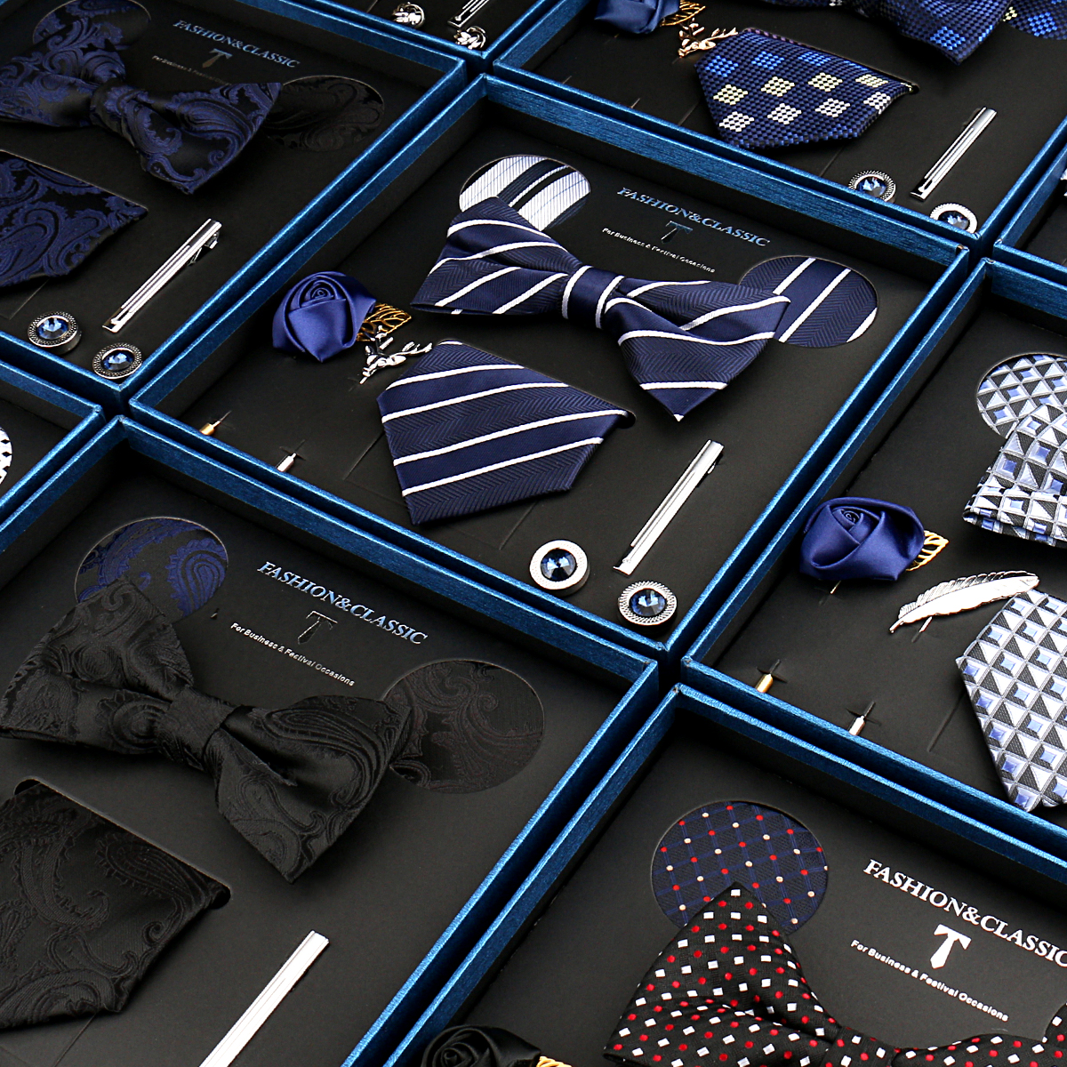 Классический комплект шелковых – обзор и цена Neck Tie Set Box
