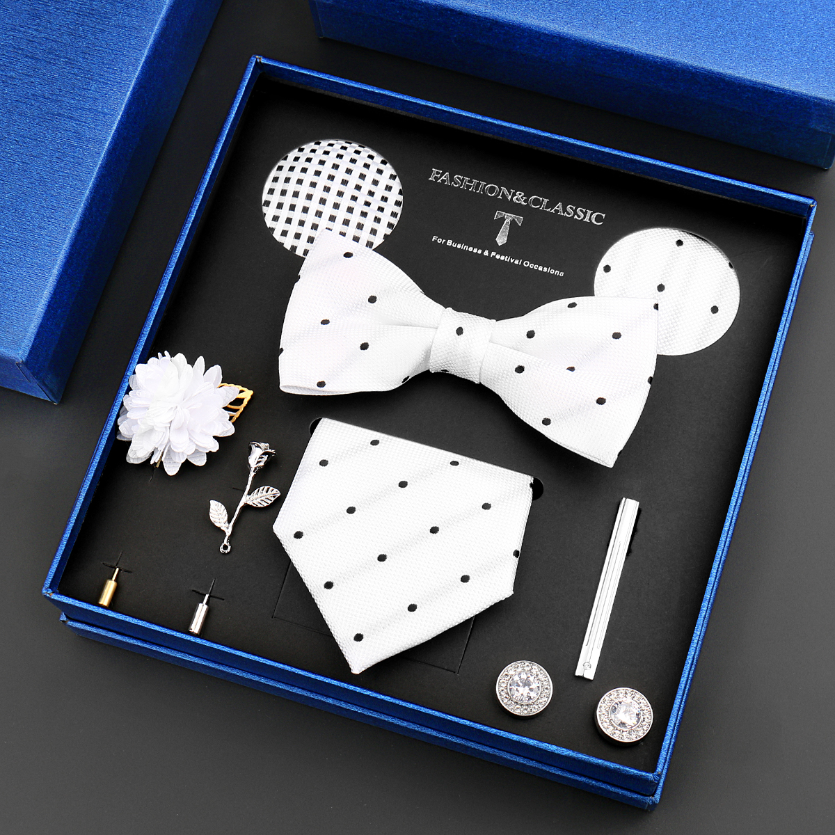 Классический комплект шелковых – обзор и цена Neck Tie Set Box