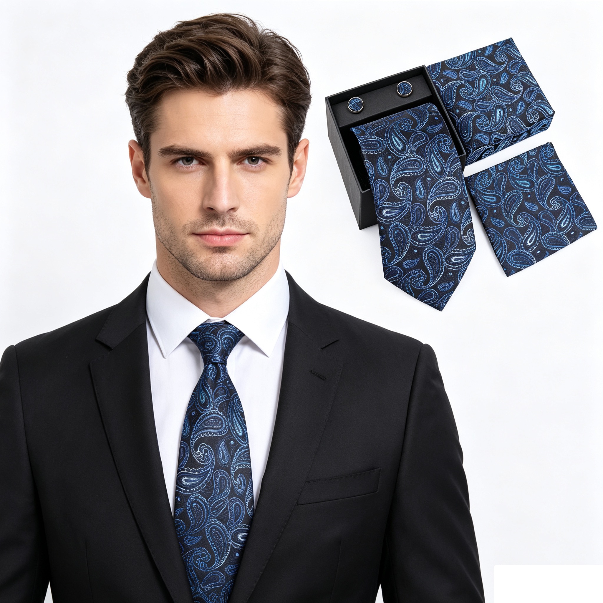 Модный мужской набор: галстук, – обзор и цена Neck Tie Set Box