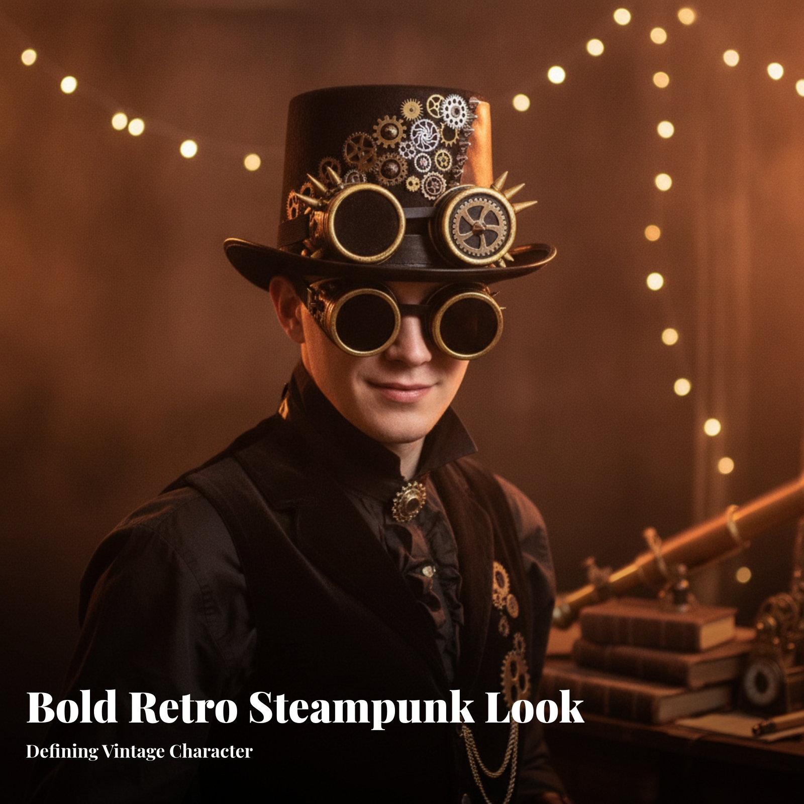 Шляпа в стиле стимпанк с очкам – обзор и цена Men'S Victorian Accessories